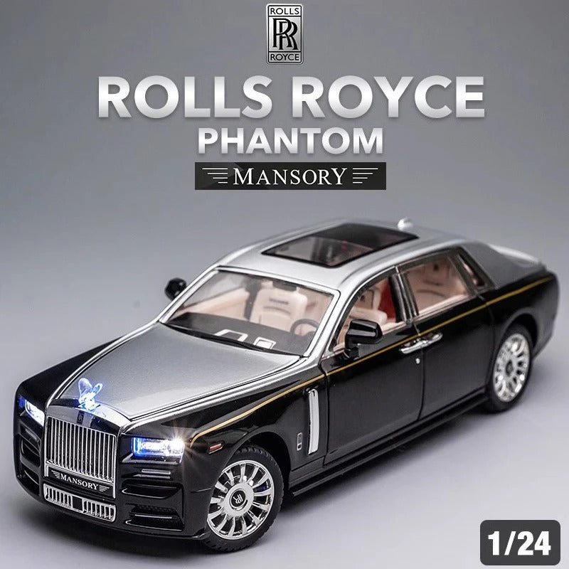 1/24 Rolls Royce Phantom Diecast Pull-Back Car Model