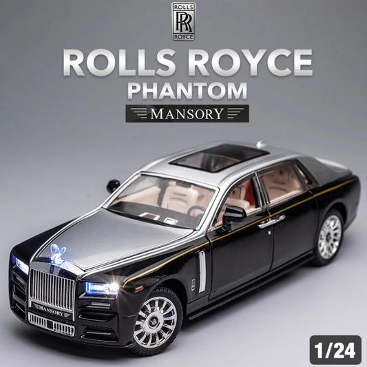 1/24 Rolls Royce Phantom Diecast Pull-Back Car Model