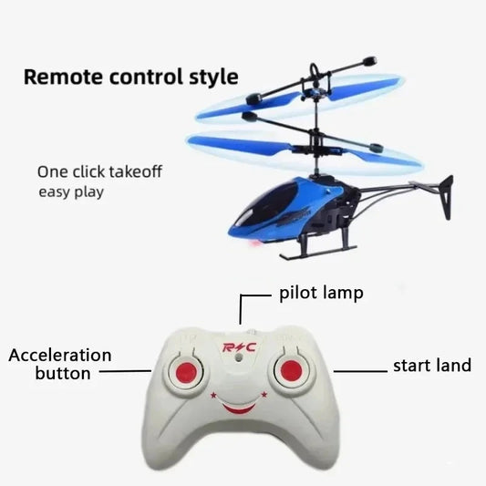 Mini Rechargeable RC Drone – Kids Drop-Resistant Helicopter Toy