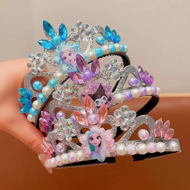 Kids Princess Crown Dress Up Accessories – Sanrio Kawaii Elsa Party Jewelry Gift.