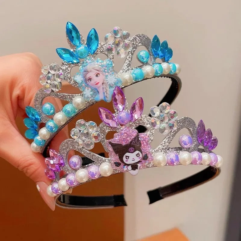 Kids Princess Crown Dress Up Accessories – Sanrio Kawaii Elsa Party Jewelry Gift.