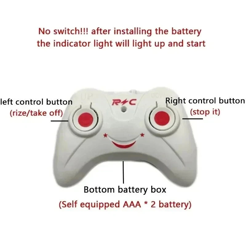 Mini Rechargeable RC Drone – Kids Drop-Resistant Helicopter Toy