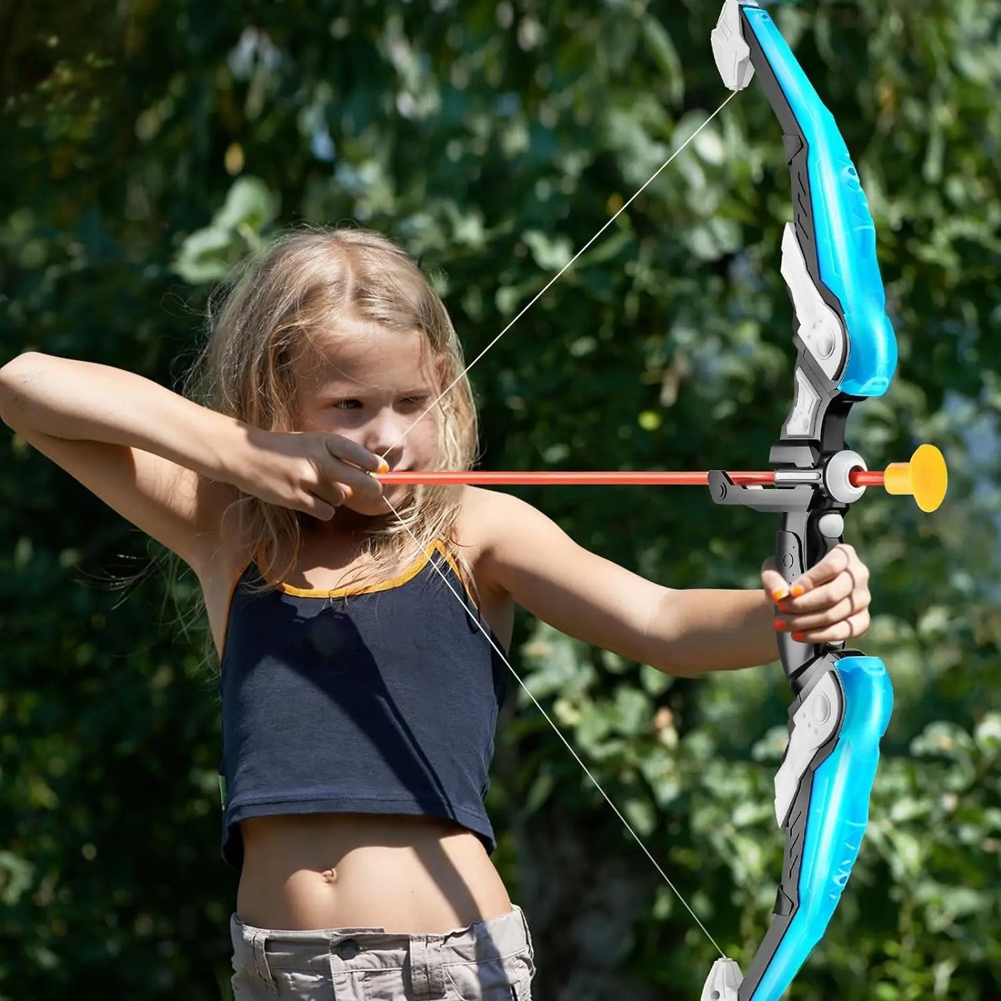 Kids LED Light-Up Bow & Arrow Set with Target